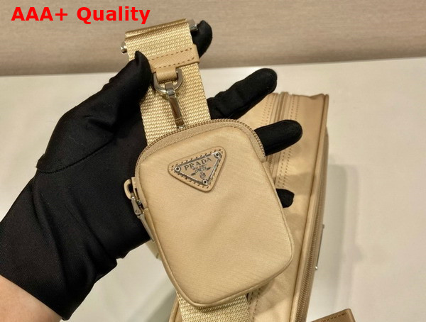 Prada Re Nylon Shoulder Bag in Beige 1BC167 Replica