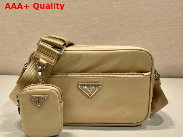 Prada Re Nylon Shoulder Bag in Beige 1BC167 Replica