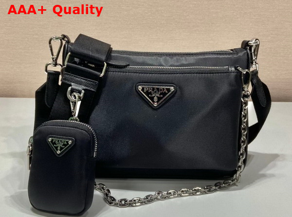 Prada Re Nylon Shoulder Bag in Black 1BH168 Replica