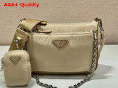 Prada Re Nylon Shoulder Bag in Desert Beige 1BH168 Replica