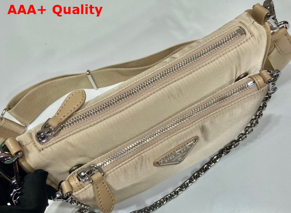 Prada Re Nylon Shoulder Bag in Desert Beige 1BH168 Replica