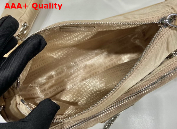 Prada Re Nylon Shoulder Bag in Desert Beige 1BH168 Replica