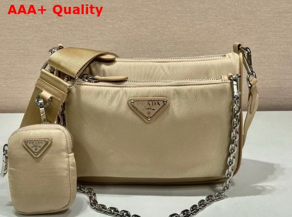 Prada Re Nylon Shoulder Bag in Desert Beige 1BH168 Replica