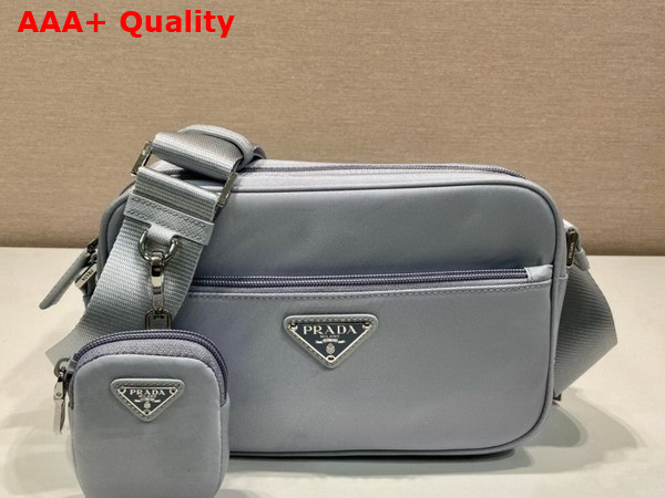 Prada Re Nylon Shoulder Bag in Light Blue 1BC167 Replica