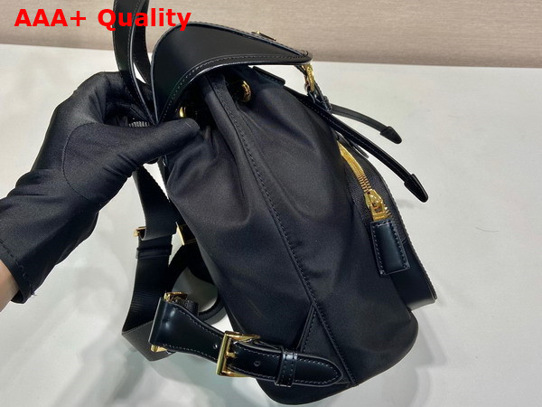 Prada Re Nylon and Brushed Leather Backpack in Black 1BZ074 Replica