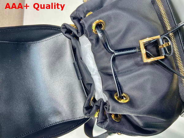 Prada Re Nylon and Brushed Leather Backpack in Black 1BZ074 Replica