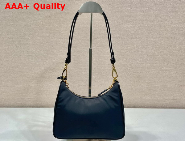 Prada Re Nylon and Brushed Leather Mini Bag in Black 1BC198 Replica