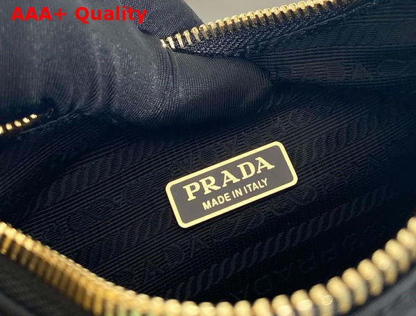 Prada Re Nylon and Brushed Leather Mini Bag in Black 1BC198 Replica