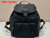 Prada Re Nylon and Leather Backpack in Black 1BZ832 Replica