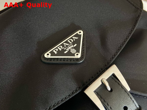 Prada Re Nylon and Leather Backpack in Black 1BZ832 Replica