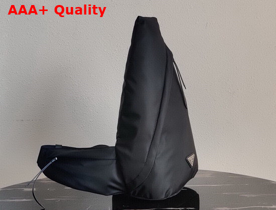 Prada Re Nylon and Leather Backpack in Black 2VZ092 Replica