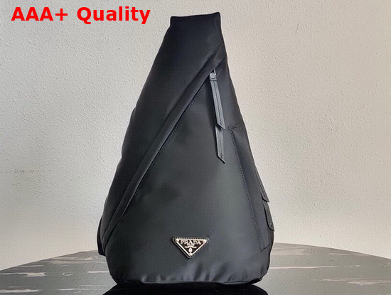 Prada Re Nylon and Leather Backpack in Black 2VZ092 Replica