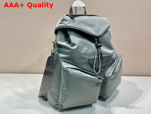 Prada Re Nylon and Leather Backpack in Light Blue 2VZ108 Replica