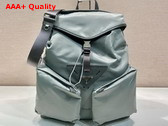 Prada Re Nylon and Leather Backpack in Light Blue 2VZ108 Replica