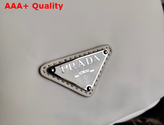 Prada Re Nylon and Leather Backpack in White 2VZ092 Replica