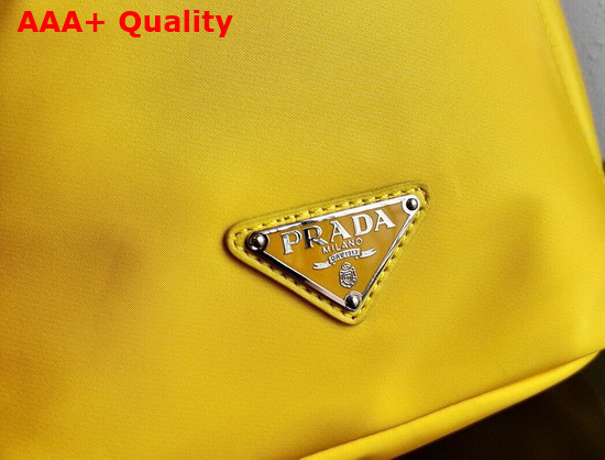 Prada Re Nylon and Leather Backpack in Yellow 2VZ092 Replica