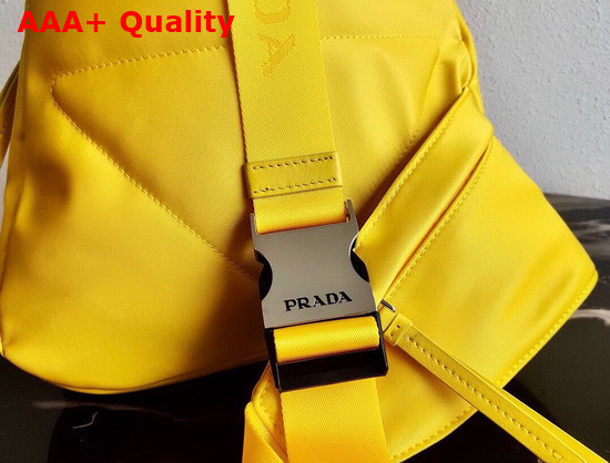 Prada Re Nylon and Leather Backpack in Yellow 2VZ092 Replica