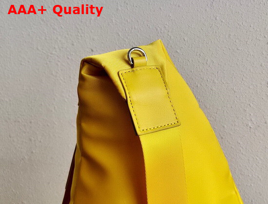 Prada Re Nylon and Leather Backpack in Yellow 2VZ092 Replica