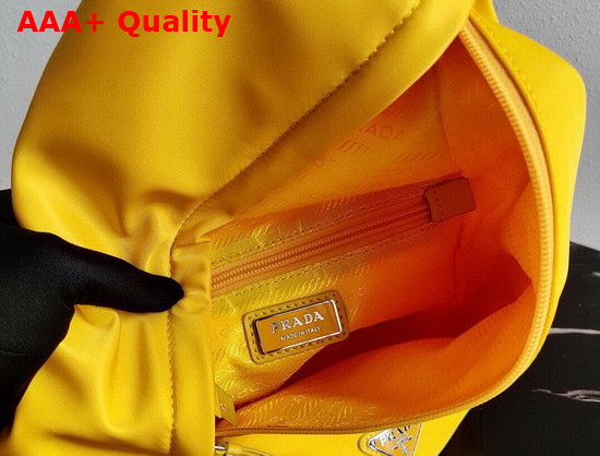 Prada Re Nylon and Leather Backpack in Yellow 2VZ092 Replica