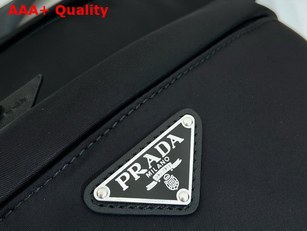 Prada Re Nylon and Leather Shoulder Bag in Black 2VH038 Replica