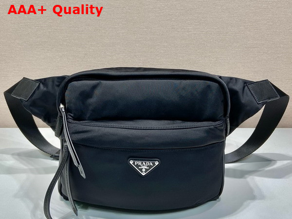 Prada Re Nylon and Leather Shoulder Bag in Black 2VH038 Replica