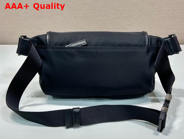 Prada Re Nylon and Leather Shoulder Bag in Black 2VH174 Replica