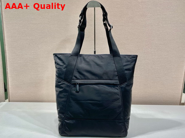 Prada Re Nylon and Leather Tote Bag in Black 2VG120 Replica