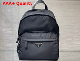 Prada Re Nylon and Saffiano Leather Backpack in Black 2VZ048 Replica