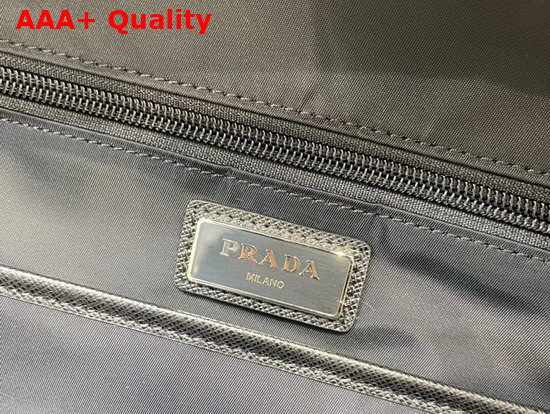 Prada Re Nylon and Saffiano Leather Backpack in Black 2VZ048 Replica