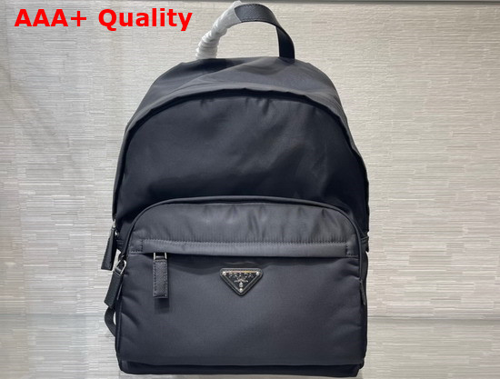 Prada Re Nylon and Saffiano Leather Backpack in Black 2VZ048 Replica