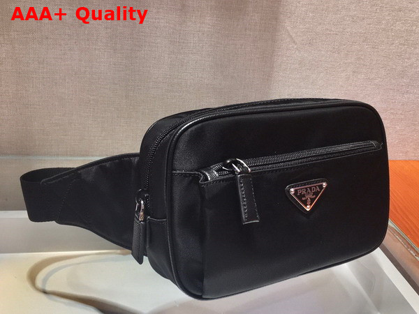 Prada Re Nylon and Saffiano Leather Belt Bag in Black 2VL977 Replica