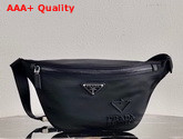 Prada Re Nylon and Saffiano Leather Belt Bag in Black Replica