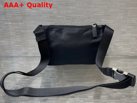 Prada Re Nylon and Saffiano Leather Shoulder Bag in Black 2VH128 Replica