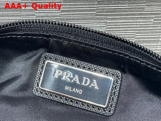 Prada Re Nylon and Saffiano Leather Shoulder Bag in Black 2VH128 Replica