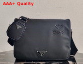 Prada Re Nylon and Saffiano Leather Shoulder Bag in Black 2VD039 Replica