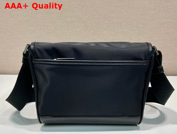 Prada Re Nylon and Saffiano Leather Shoulder Bag in Black 2VD066 Replica