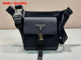 Prada Re Nylon and Saffiano Leather Shoulder Bag in Black 2VH160 Replica