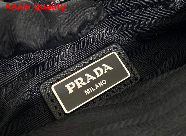 Prada Re Nylon and Saffiano Leather Shoulder Bag in Black 2VH160 Replica