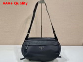 Prada Re Nylon and Saffiano Leather Shoulder Bag in Black 2VH991 Replica