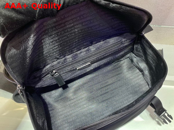 Prada Re Nylon and Saffiano Leather Shoulder Bag in Black 2VH994 Replica