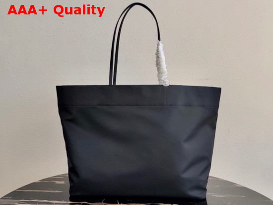 Prada Re Nylon and Saffiano Leather Tote Bag in Black Replica