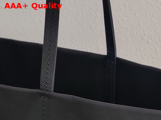 Prada Re Nylon and Saffiano Leather Tote Bag in Black Replica