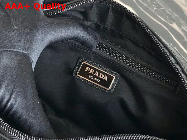 Prada Re Nylon and Saffiano Leather Travel Pouch in Black 2NA819 Replica