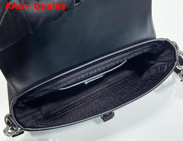 Prada Re Nylon and Saffiano Shoulder Bag in Black 2VD053 Replica