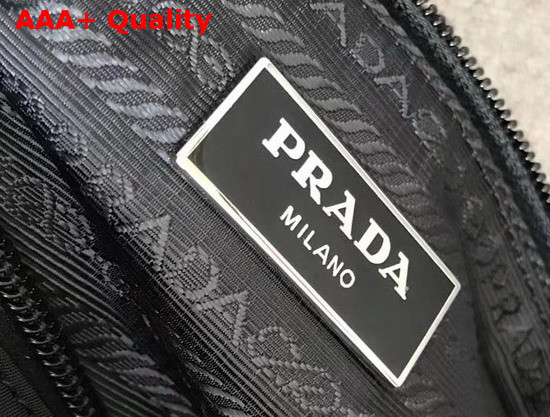 Prada Roller Shoulder Bag in Black Nylon and Leather Replica