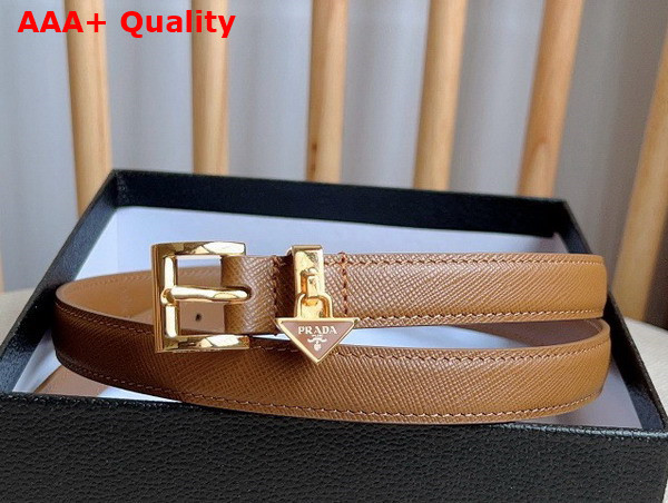 Prada Saffiano Belt in Cognac 1CC499 Replica