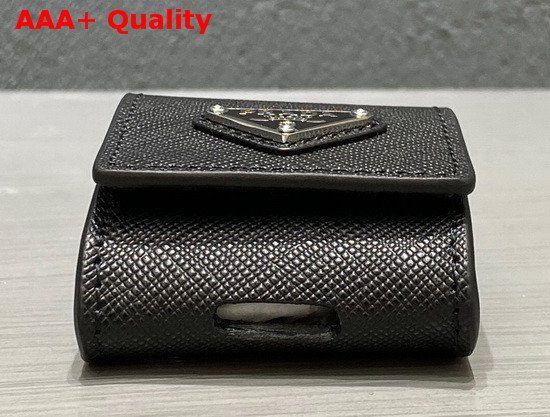 Prada Saffiano Leather Airpods Case in Black Replica