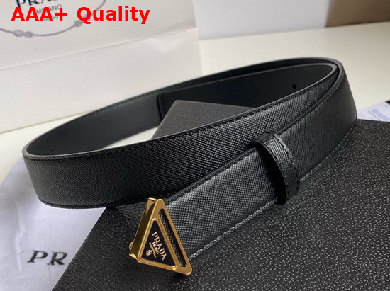 Prada Women Saffiano Leather Belt Black 1CC512 Replica