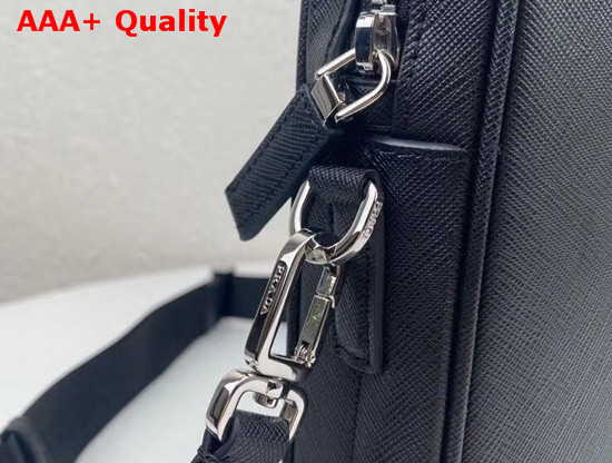 Prada Saffiano Leather Briefcase in Black Replica