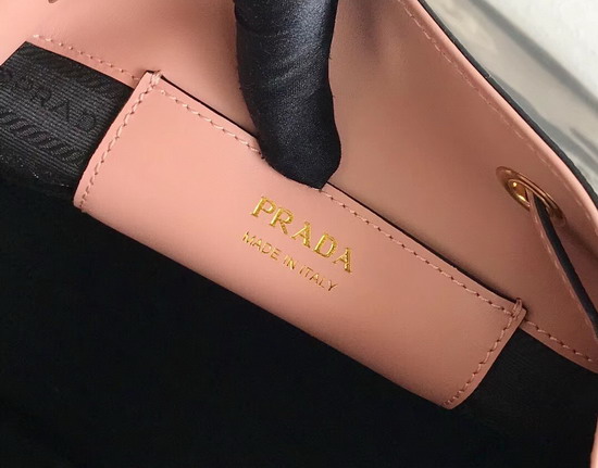 Prada Saffiano Leather Bucket Bag in Nude